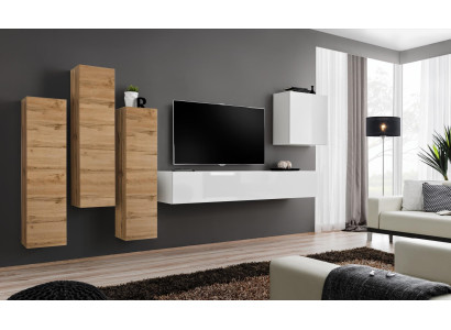 Parete attrezzata soggiorno armadio a muro credenza arredamento supporto TV moderno