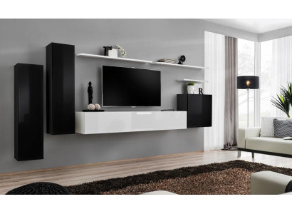 Set parete attrezzata 7 pezzi Mobile TV Design di lusso Sideboard da designer Nuovo ripiano per pareti del soggiorno