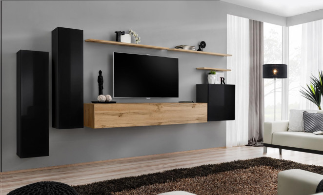 Set di mobili da parete completo 7 pezzi soggiorno lusso arredo moderno