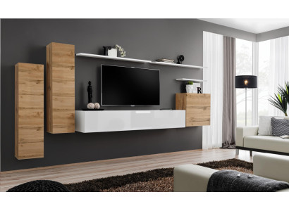 Sistema salotto soggiorno 7 pezzi supporto TV Nuovo scaffale design mobili di lusso moderno.