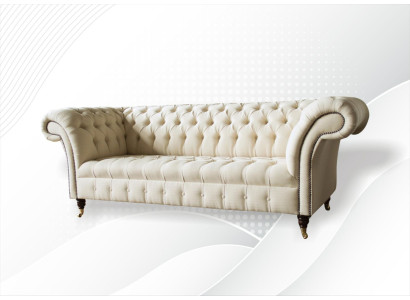 Chesterfield Crema Tessuto Soggiorno Nuovo Creativo Design Moderno Mobili Di Lusso Divano