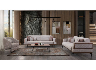 Sofà color talpa 3 + 3 + 1 posti insieme da salotto Tavolino da salotto Divani moderni