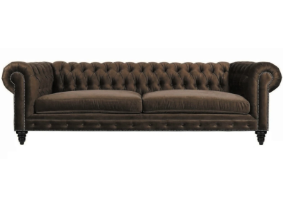 Chesterfield marrone nuovo soggiorno moderno, divano a tre posti, mobili creativi in tessuto di stoffa