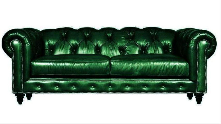 Marrone chiaro divano Chesterfield in pelle a tre posti design per soggiorno Chesterfield nuovo