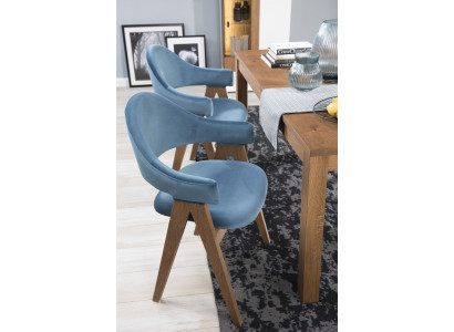 Set 4x sedie di design di lusso Imbottite in legno massello Sedie Sedile Ufficio Ufficio Sala da pranzo