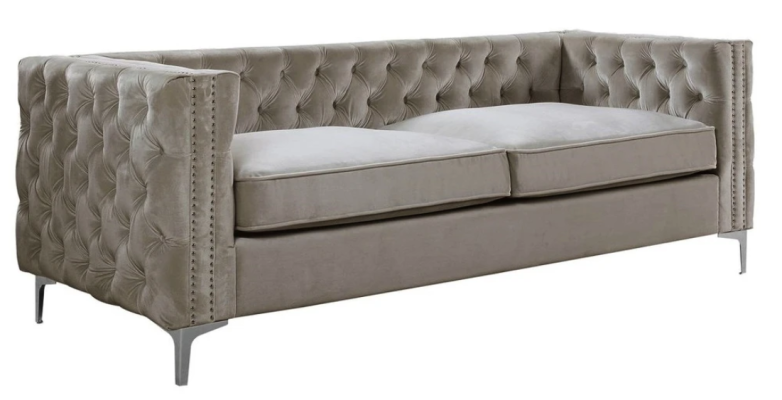 Chesterfield tre posti moderni mobili tessuto velluto soggiorno lussuoso divani