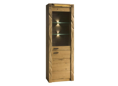 Comò Vetrina Comò Vetrine Armadio portaoggetti in vetro Design armadio in legno Nuovo