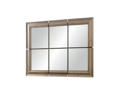 Specchio grande moderno a parete con cornice in legno reale, specchio appeso nuovo 146x105cm
