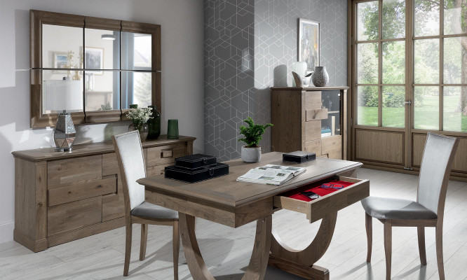 Specchio grande moderno a parete con cornice in legno reale, specchio appeso nuovo 146x105cm