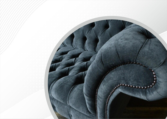 Chesterfield in pelle, divano di lusso design divano classico in stile.