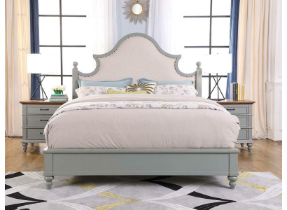 Camera da letto Set Letto 2x Comodino Console Letti Tessile Doppio Hotel Imbottito
