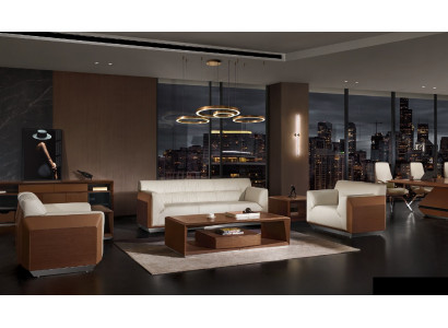 Divano 3+1+1 posti Set di divani design Divani imbottiti in pelle Relax