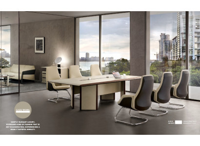 Tavolo da conferenza 6 sedie Sedia Tavolo Riunione Ufficio Arredamento 7 pezzi Set