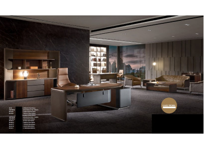 Set da ufficio con sedia e scrivania, arredamento completo in 3 pezzi.