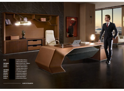 Set da ufficio per designer con scaffale, scrivania, armadio. Set completo di mobili.