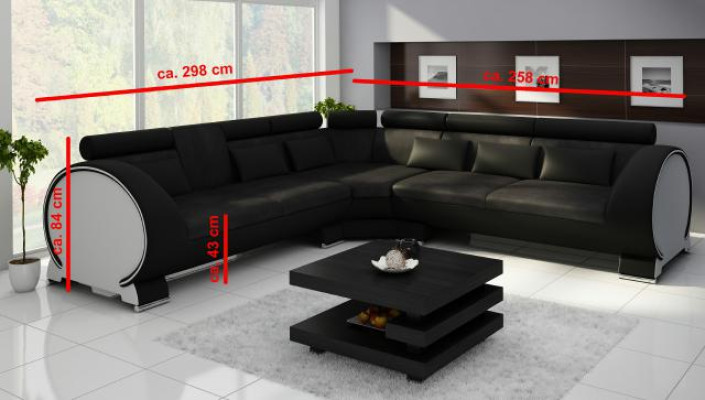 Soggiorno divano imbottito divano posti angolo angolo soggiorno set LT01 NUOVO