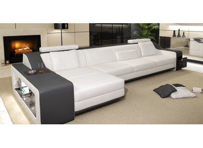 Design divano d'angolo divano couch imbottitura sedile angolo set divani pelle tessuto Themar appartamento condiviso