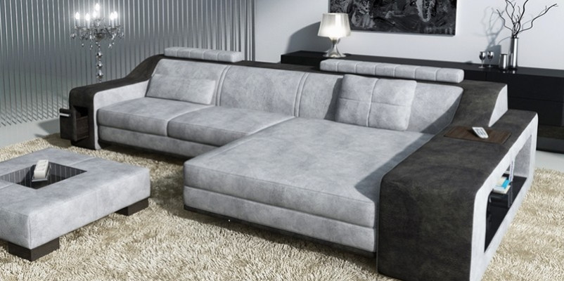 Divano angolare design divano divano imbottito divani set angolare tessuto pelle