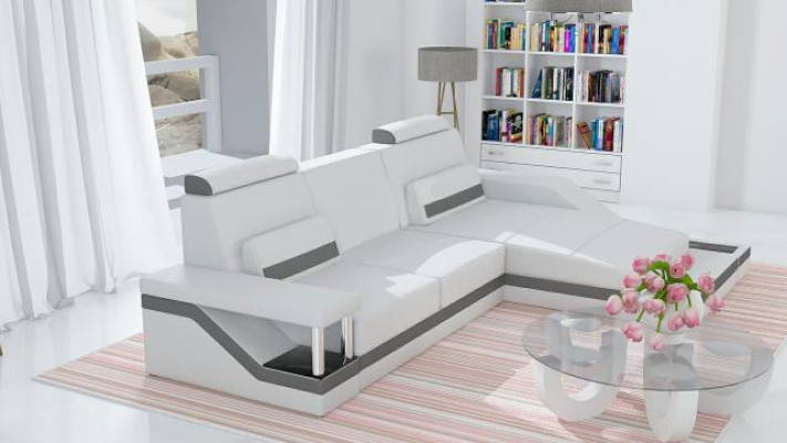 Divano angolare Divano Divano Imbottito Paesaggio abitativo Pelle Divani ad angolo Set Forma a L HHVI