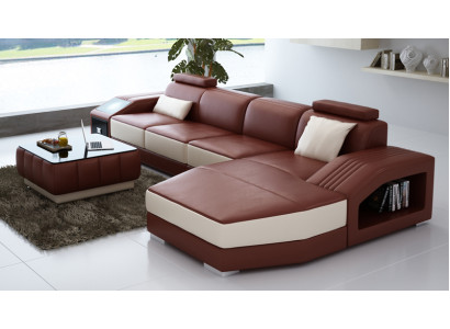 Sofà in pelle moderno divano componibile angolare divano angolare design decorativo
