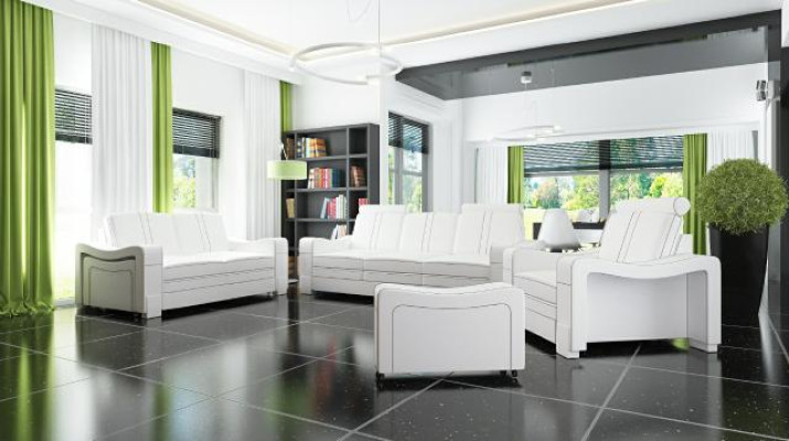 DIVANO IN PELLE DIVANO DESIGN SET DIVANI 3+2+1 DIVANO DIVANO SET DI DIVANI