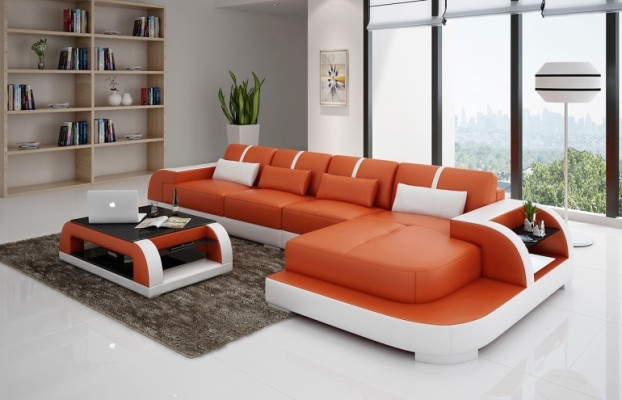 Divano ad angolo Divano Divano Divano da salotto Divano angolare Divano di design Divano in pelle LubyB