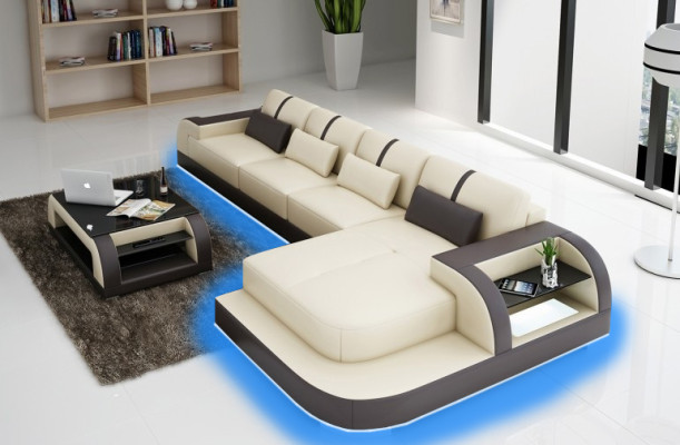 Divano ad angolo Divano Divano Divano da salotto Divano angolare Divano di design Divano in pelle LubyB