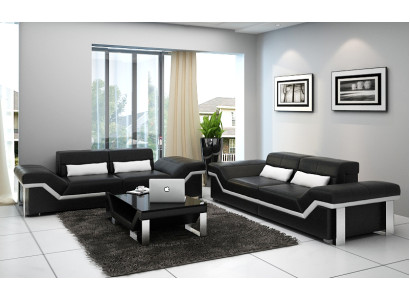 Divano in pelle Divano Divano Angolare 3+3 Set Design Divani Moderni Nuovi