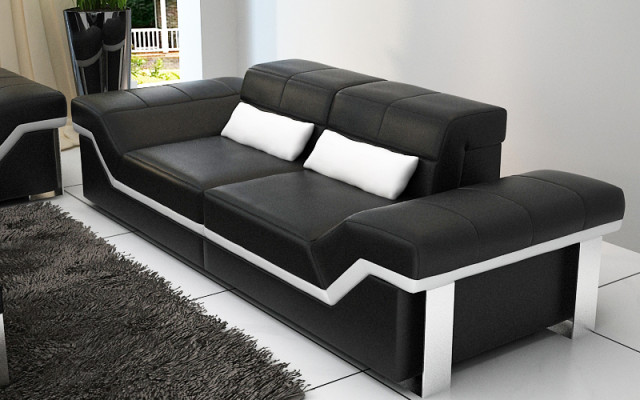 Divano in pelle Divano Divano Angolare 3+3 Set Design Divani Moderni Nuovi