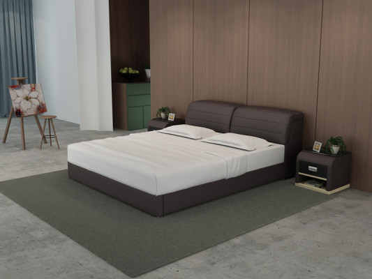 Letto in pelle con USB, letti imbottiti matrimoniali di lusso 140/160/180 LB8827