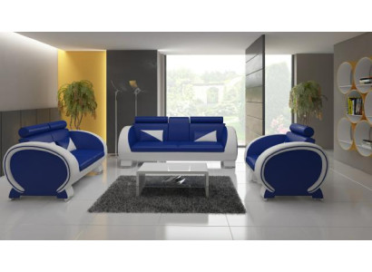 Divano in pelle Divano + USB Divano a 3 posti Divano relax con funzione bar Set di design