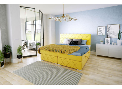 Set completo letto matrimoniale con materasso a molle insacchettate e topper funzionale.