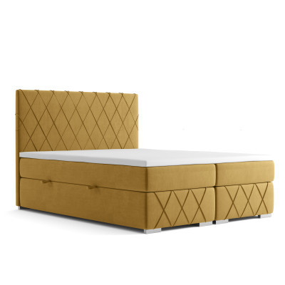 Set completo letto matrimoniale con materasso a molle insacchettate e topper funzionale.