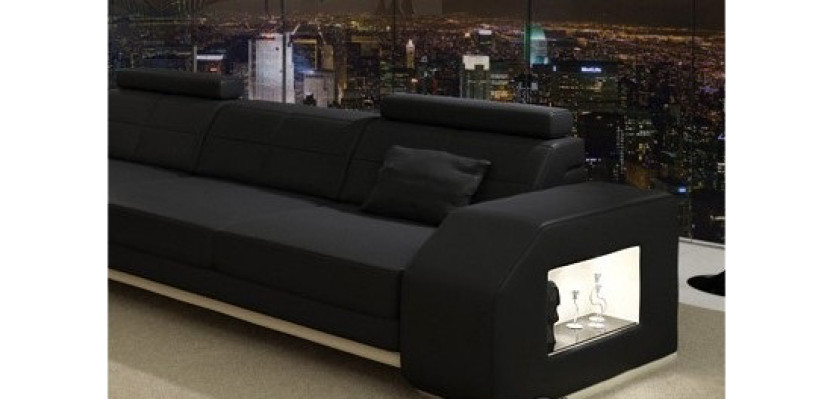 Divano in pelle Set Divani 3+2+1 Divano in pelle Imbottito Seduta Designer Set JarksonS