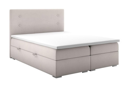 Letto Boxspring con funzione di contenitore, set completo per hotel doppio, topper, materasso, letti