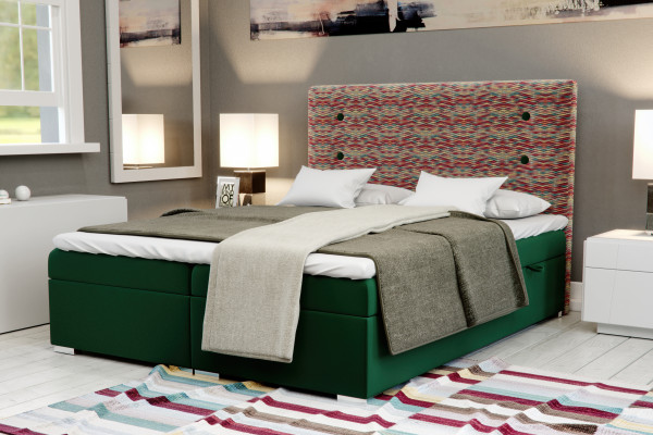 Letto Boxspring Funzione Hotel Matrimoniale Completo Set Topper Materasso Letti Scatola