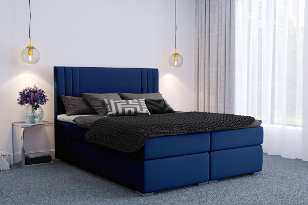 Letti boxspring moderni per hotel Double Lusso Letto Rivestito Contenitore Funzione Tessuto