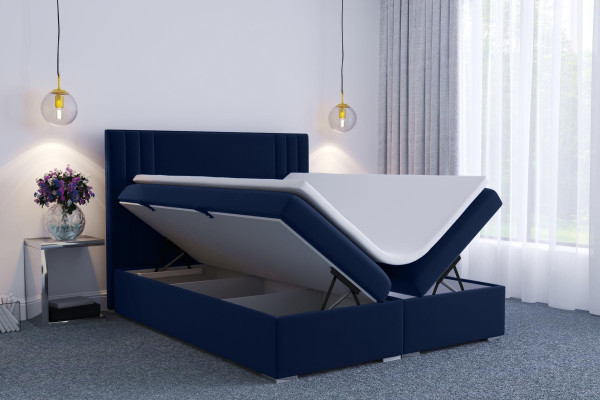 Letti boxspring moderni per hotel Double Lusso Letto Rivestito Contenitore Funzione Tessuto