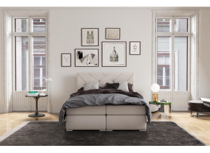 Letti boxspring moderni per hotel in pelle con funzione di scatola imbottita di lusso matrimoniale.