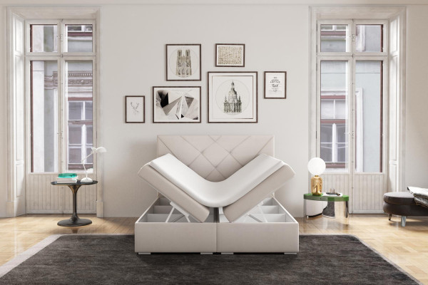 Letti boxspring moderni per hotel in pelle con funzione di scatola imbottita di lusso matrimoniale.