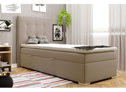 Letto Boxspring di lusso Hotel Letti Imbottiti Funzione Contenitore letto 90x200cm
