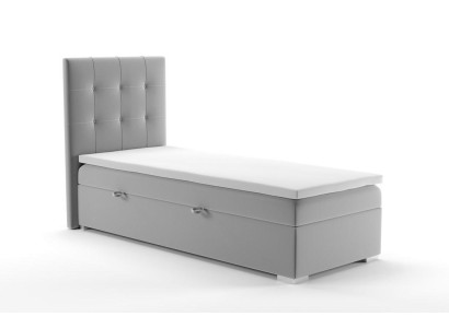 Letto boxspring di lusso Letti dell'hotel con funzione di rivestimento 90x200 cm Grigio Nuovo
