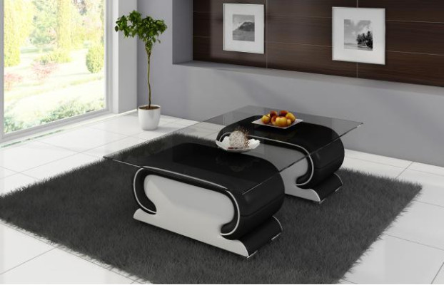 Tavolo in vetro di design, tavolo imbottito in pelle divano, tavoli in pelle.