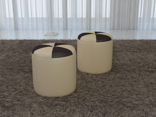 Design Pouf poggiapiedi ottomana seduta chaise imbottita Pufa FT009