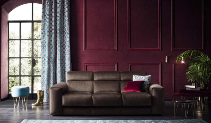 Mobili di lusso divano soggiorno divano a 3 posti moderno in legno massello stile italiano.