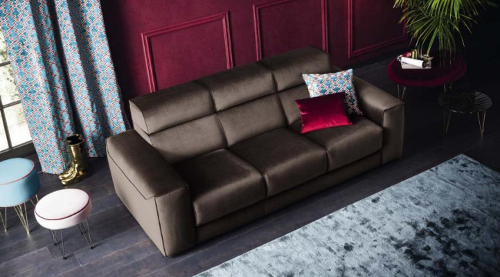 Mobili di lusso divano soggiorno divano a 3 posti moderno in legno massello stile italiano.