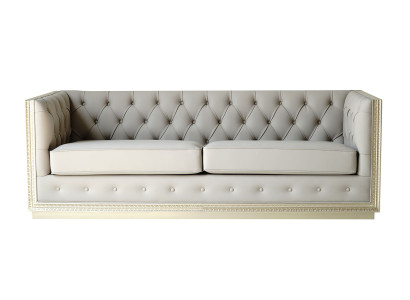 Divani Chesterfield per il soggiorno, divano italiano a tre posti, 220 cm di imbottitura.