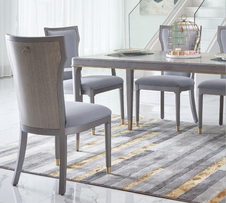 Sei sedie con schienale Set di sedie Gruppo Sala da pranzo Legno Sedie imbottite 6x Schienale