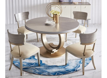 Set di sedie design 4x sedie di lusso gruppo imbottito poltrone set divanetto