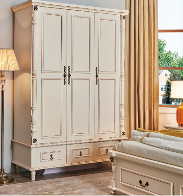 Set da camera da letto Letto Comodino Armadio Letto Hotel in legno Design 4 pezzi.